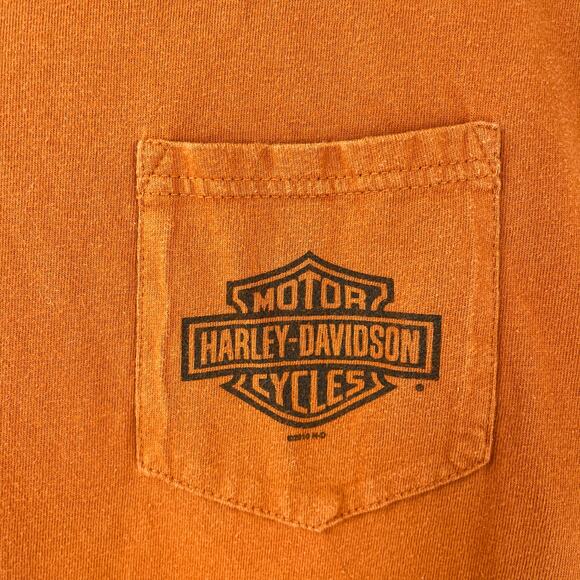 HARLEY DAVIDSON Savannah Mens  Mustcle Tank Top Sz XL Rust Orange 2010 Crew Y2k - Picture 3 of 11